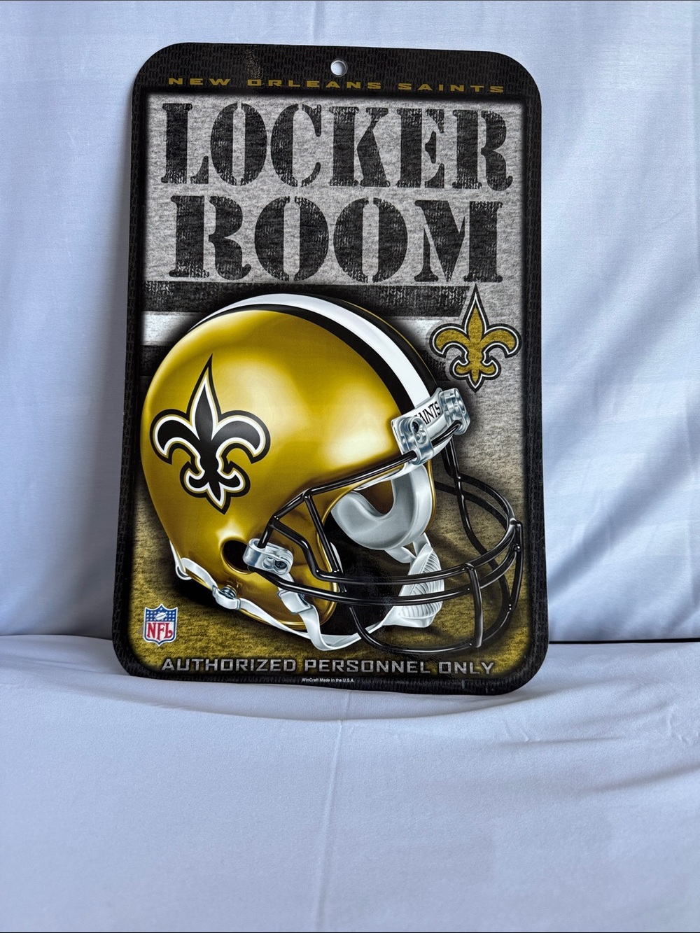 New Orleans Saints Locker Room Sign - Gold Helmet